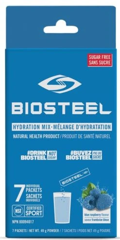 BioSteel High-Performance Sports Hydration Mix (7 Count) -Cheap Hockey Store 630614 CAN 20Biosteel Hydration 20Mix Blue 20Raspberry 7CT Front