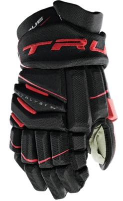 True Hockey True Catalyst 5X Junior Hockey Gloves -Cheap Hockey Store CT5xGlove Black Red