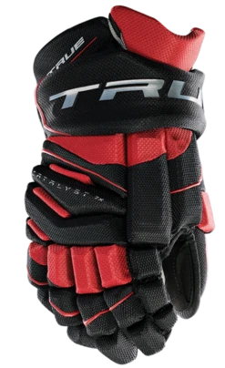 True Hockey True Catalyst 7X Junior Hockey Gloves -Cheap Hockey Store CT7xGlove Black Red 1